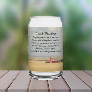 Traditionele Ierse Gouden Tarwe Velden Blikvorm Glas