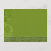 Traditionele Ierse Groene Bruiloft RSVP Uitnodiging Briefkaart (Achterkant)