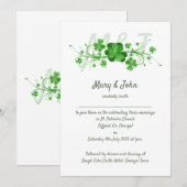 Traditionele Ierse shamrocks Keltische klaver Kaart (Voorkant / Achterkant)