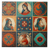 Traditionele India Traditionele Sierkunst 6 Tegeltje (Voorkant)
