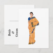 Traditionele Indiaas bruiloft bespaart de datum Ka Aankondigingskaart (Voorkant / Achterkant)