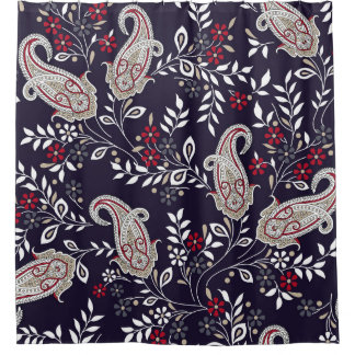 Traditionele Indiase paisley, naadloos patroon. Douchegordijn