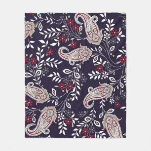 Traditionele Indiase paisley, naadloos patroon. Fleece Deken