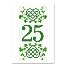 Traditionele Irish Celtic Love Knot en Shamrocks Kaart