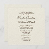 Traditionele Ivoor bruiloft uitnodiging (Voorkant / Achterkant)