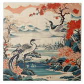 Traditionele Japan Kutani sierkunst 19 Tegeltje (Voorkant)