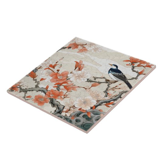 Traditionele Japan Kutani sierkunst 2 Tegeltje (Zijkant)