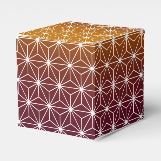 Traditionele Japanse Asanoha-printer Bourgogne & G Bedankdoosjes (Voorkant Zijde)