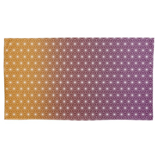 Traditionele Japanse Asanoha-printer Bourgogne & G Kussensloop (Voorkant-Links)