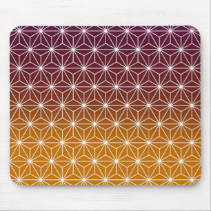 Traditionele Japanse Asanoha-printer Bourgogne & G Muismat