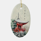 Traditionele Japanse boeddhistische tempel met Ker Keramisch Ornament (Rechts)