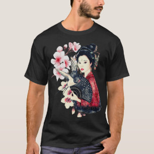  traditionele Japanse dame Geisha Kimono Re T-shirt