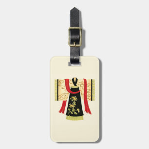 Traditionele Japanse Kimono met bloemenprint Bagagelabel