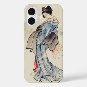 Traditionele Japanse kunst van geisha in kimono iPhone 16 Hoesje