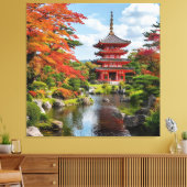 Traditionele Japanse pagode Canvas Afdruk (Insitu (Woonkamer))
