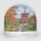 Traditionele Japanse pagode Sneeuwbol (Achterkant)