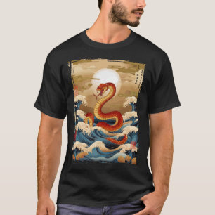 Traditionele Japanse slangenkunst T-shirt