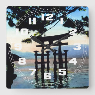  traditionele Japanse torri Vierkante Klok