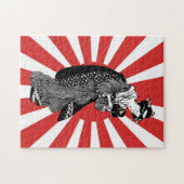 Traditionele Japanse ukiyoe Legpuzzel (Horizontaal)