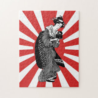 Traditionele Japanse ukiyoe Legpuzzel