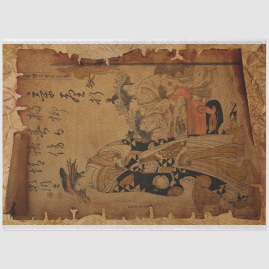 Traditionele Japanse vrouwen portret Tissuepapier (Voorkant)