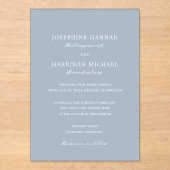 Traditionele Josephine-huwelijk Acryl Uitnodigingen (Voorkant)