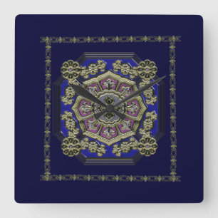 Traditionele juwelen voor Aziatische Art Deco Vierkante Klok
