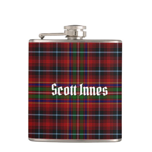Traditionele kanaaltjes Tartan Pset Heupfles (Voorkant)