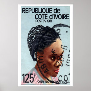 Traditionele Kapsel - Vintage Afrikaanse Kunst Poster
