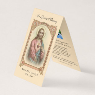 Traditionele katholieke begrafenis Jesus Prayer Ca Visitekaartjes