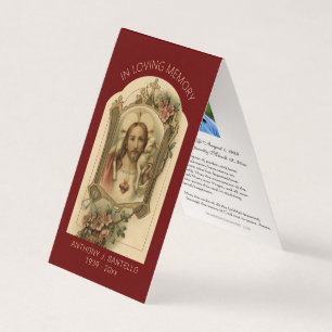 Traditionele katholieke begrafenis Jesus Prayer Ca Visitekaartjes