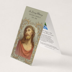 Traditionele katholieke begrafenis Jesus Prayer Ca Visitekaartjes