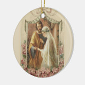 Traditionele katholieke bruidegom Maagd Mary Keramisch Ornament (Links)