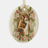 Traditionele katholieke bruidegom Maagd Mary Keramisch Ornament (Rechts)