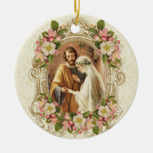 Traditionele katholieke bruidegom Maagd Mary Keramisch Ornament