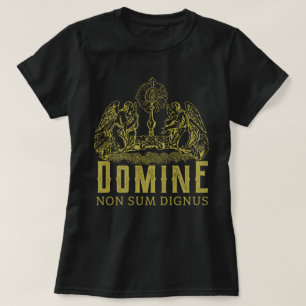 Traditionele katholieke domine non sum dignus t-shirt