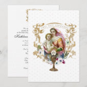 Traditionele Katholieke Heilige Communie Maagd Mar Kaart (Voorkant / Achterkant)