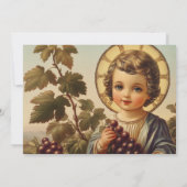 Traditionele katholieke Jezus Eerste Communie Kaart (Achterkant)