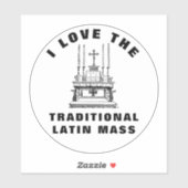 Traditionele katholieke Latijnse massaltar behoude Sticker (Vel)