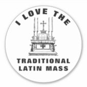 Traditionele katholieke Latijnse massaltar behoude Sticker (Voorkant)