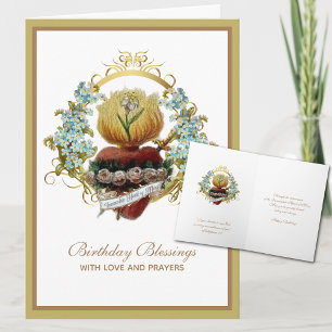 Traditionele katholieke maagd Mary Birthday Prayer Kaart