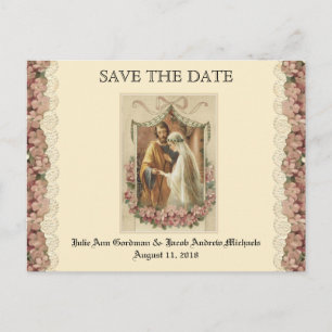 Traditionele katholieke SAVE the DATE Weduwen Aankondigingskaart