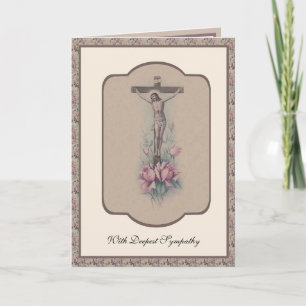 Traditionele katholieke troostrooskrans crucifix k kaart