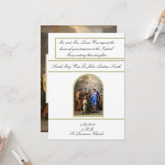 Traditionele Katholieke Trouwuitnodiging Maria Kaart