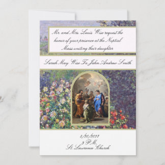 Traditionele Katholieke Trouwuitnodiging Maria Kaart