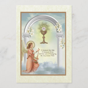 Traditionele katholieke uitnodiging tot  Communie