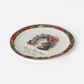 Traditionele  kattenkerst papieren bordje (Gekanteld)