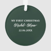 Traditionele kerst groen bessen foto ornament (achterkant)