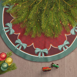 Traditionele kerst groene bogen rode cirkels kerstboom rok