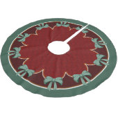 Traditionele kerst groene bogen rode cirkels kerstboom rok (Gekanteld)